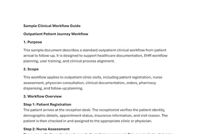 create ehr emr clinical workflow documentation